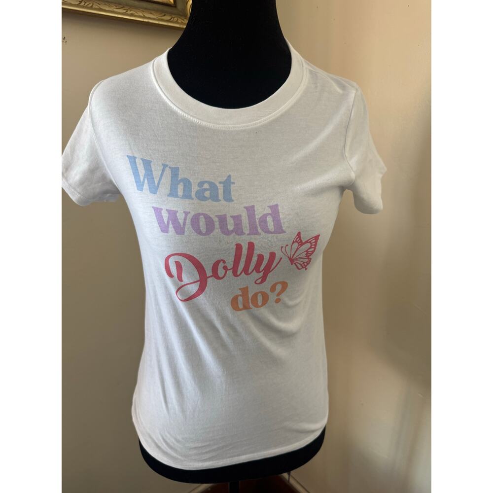 Draper James What Would Dolly Do Graphic Tee Kids Sz 10 100% Cotton Dolly Parton